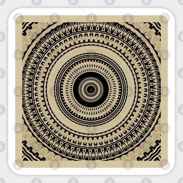 Black Ink Mandala Sticker by Sheila Wenzel Ganny